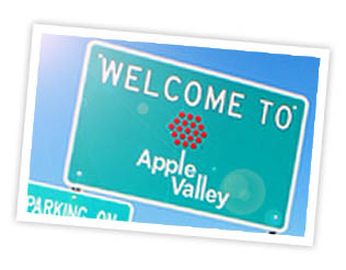 Renew Motor Vehcile Tabs online - Apple Valley Road Sign